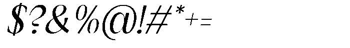 GC Once After Italic Font OTHER CHARS