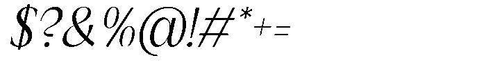 GC Once After Light Italic Font OTHER CHARS