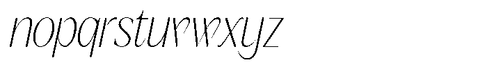 GC Once After Thin Italic Font LOWERCASE