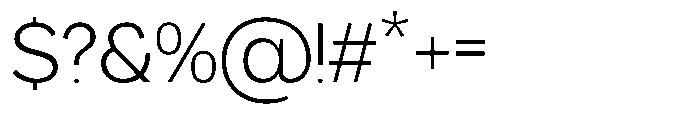 GC Protage Extra Light Font OTHER CHARS
