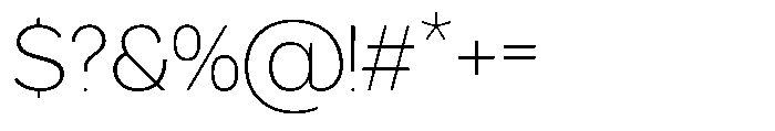 GC Protage Thin Font OTHER CHARS