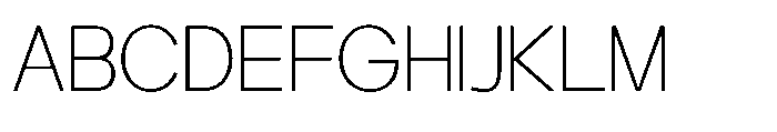 GC Protage Thin Font UPPERCASE
