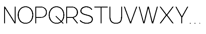 GC Protage Thin Font UPPERCASE