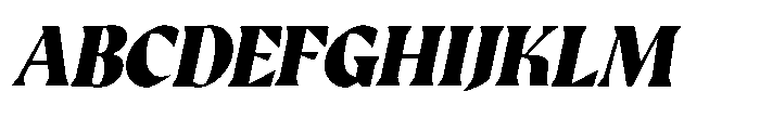 GC Protheson Black Italic Font UPPERCASE