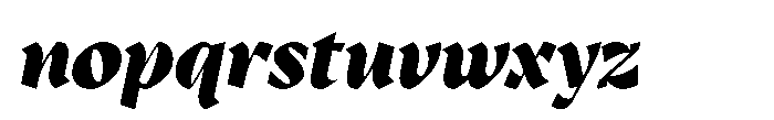 GC Protheson Black Italic Font LOWERCASE