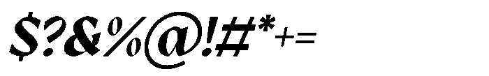 GC Protheson Bold Italic Font OTHER CHARS