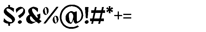 GC Protheson Bold Font OTHER CHARS