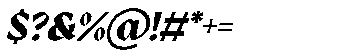 GC Protheson Extra Bold Italic Font OTHER CHARS