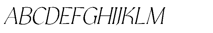 GC Protheson Extra Light Italic Font UPPERCASE