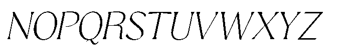 GC Protheson Extra Light Italic Font UPPERCASE