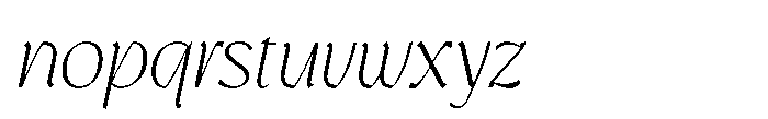 GC Protheson Extra Light Italic Font LOWERCASE