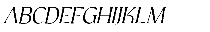 GC Protheson Light Italic Font UPPERCASE