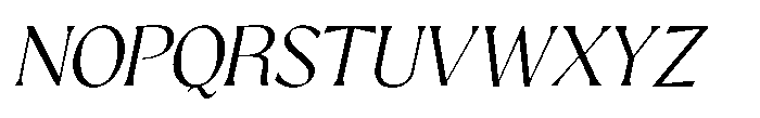GC Protheson Light Italic Font UPPERCASE