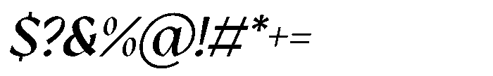 GC Protheson Medium Italic Font OTHER CHARS