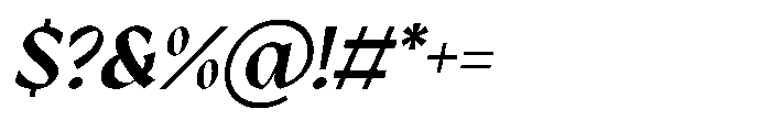 GC Protheson Semi Bold Italic Font OTHER CHARS