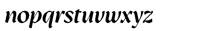 GC Protheson Semi Bold Italic Font LOWERCASE