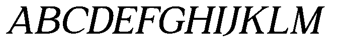 GC Romans Flower Italic Font UPPERCASE