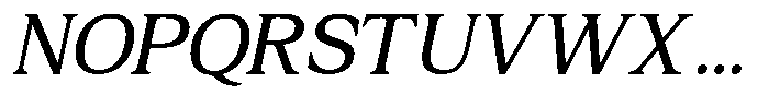 GC Romans Flower Italic Font UPPERCASE