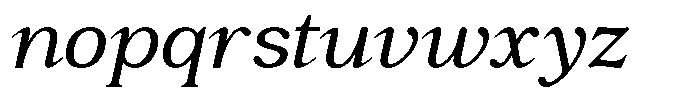 GC Romans Flower Italic Font LOWERCASE