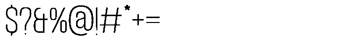 GC Sublime Thin Font OTHER CHARS