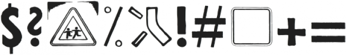 GDR Traffic Symbols Icons otf (400) Font OTHER CHARS