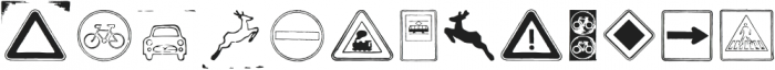 GDR Traffic Symbols Icons otf (400) Font UPPERCASE
