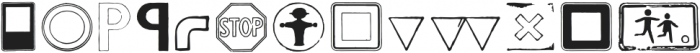 GDR Traffic Symbols Icons otf (400) Font LOWERCASE