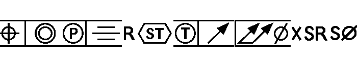 GDT Frames Font LOWERCASE