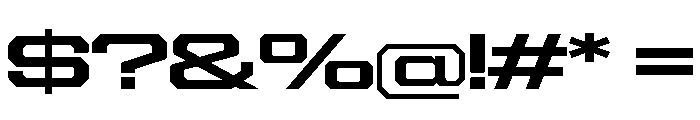 Gear Wide Bold Font OTHER CHARS