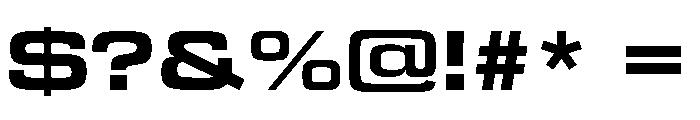 Gear Wide Heavy Font OTHER CHARS