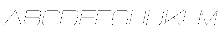 Gear Wide Thin Italic Font UPPERCASE