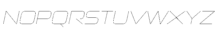 Gear Wide Thin Italic Font UPPERCASE