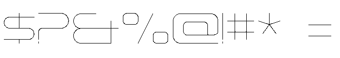 Gear Wide Thin Font OTHER CHARS
