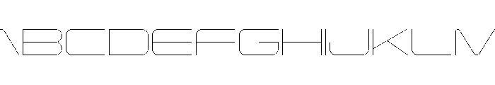 Gear Wide Thin Font UPPERCASE