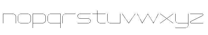 Gear Wide Thin Font LOWERCASE