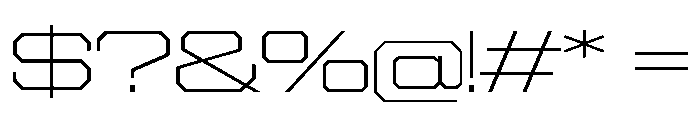 Gear Wide XLight Font OTHER CHARS