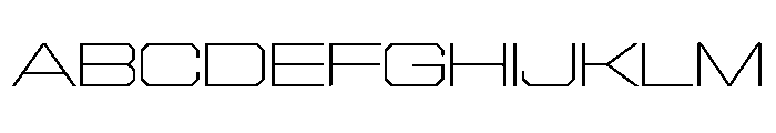 Gear Wide XLight Font UPPERCASE