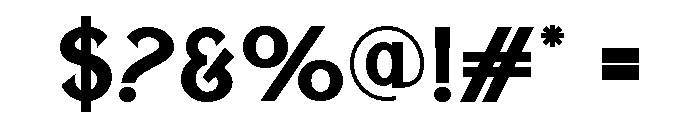 Gegaty Font OTHER CHARS