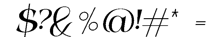 Gekarlo Italic Font OTHER CHARS
