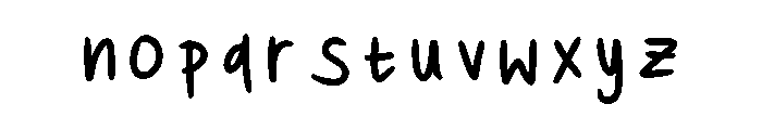 Gel Pen Bold Regular Font LOWERCASE