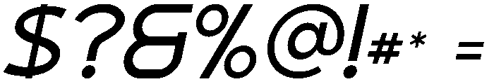 Genedict Italic Font OTHER CHARS