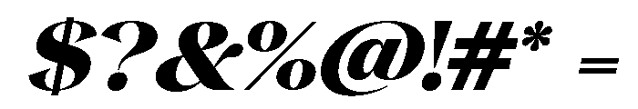 Gentara Black Slanted Font OTHER CHARS