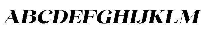 Gentara Black Slanted Font UPPERCASE