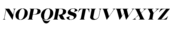 Gentara Black Slanted Font UPPERCASE