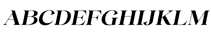 Gentara Bold Slanted Font UPPERCASE