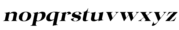 Gentara Bold Slanted Font LOWERCASE