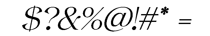 Gentara Extra Light Slanted Font OTHER CHARS
