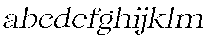 Gentara Extra Light Slanted FONT