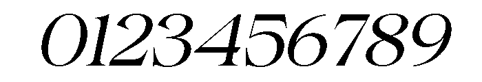 Gentara Light Slanted Font OTHER CHARS