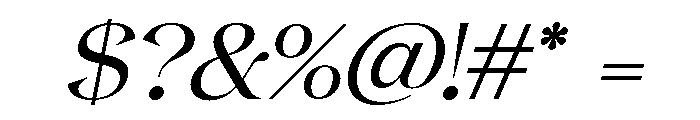 Gentara Light Slanted Font OTHER CHARS